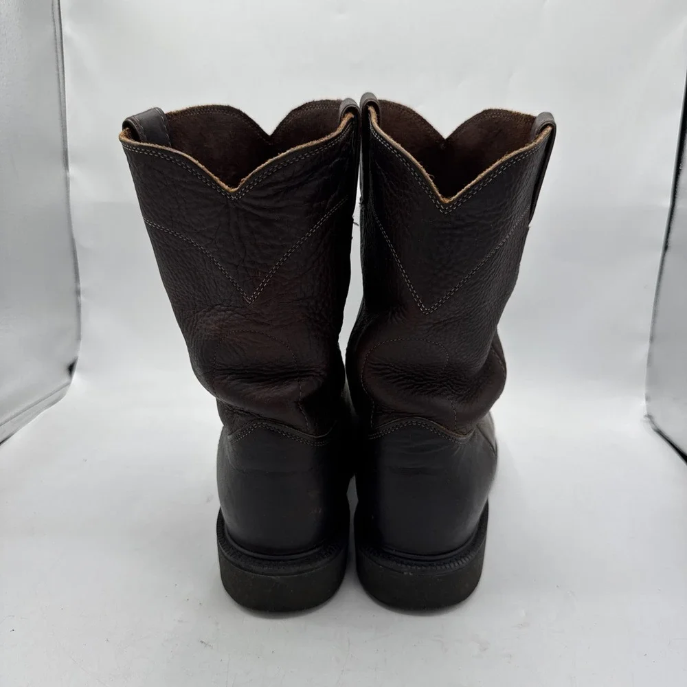 Justin Work Boot Mens 11.5 4761 Briar Pitstop Brown Leather